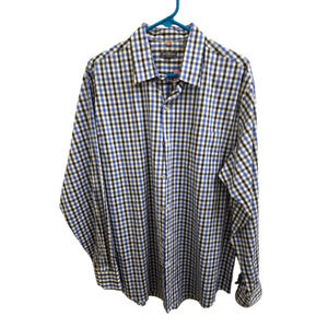 Very Good L Blue check Van Heusen Button-Up Shirt